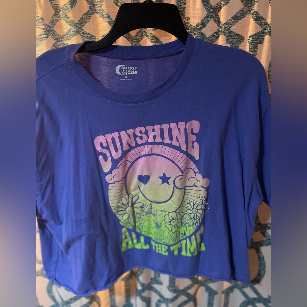 Kids/Tween Purple Cropped Tshirt